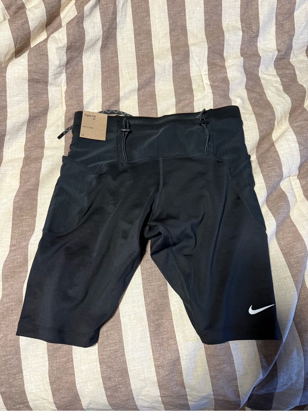Nike ACG Men's Black Athletic Half Tights with Drawstring - Picture 2 of 5